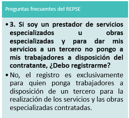 preguntas registro REPSE STPS