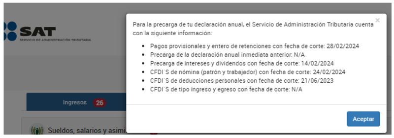 Declaracion anual modulo PF