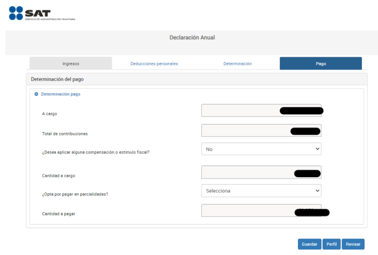 Declaración anual 2023 (personas físicas) en la plataforma del SAT ...