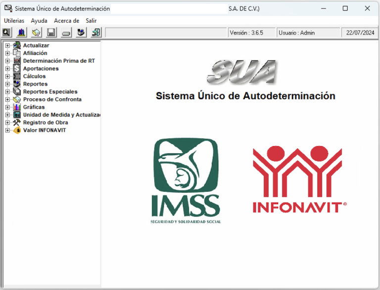 complemento actualización SUA 2024 version 3.6.5 IMSS