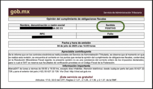 opinion de cumplimiento SAT 2025