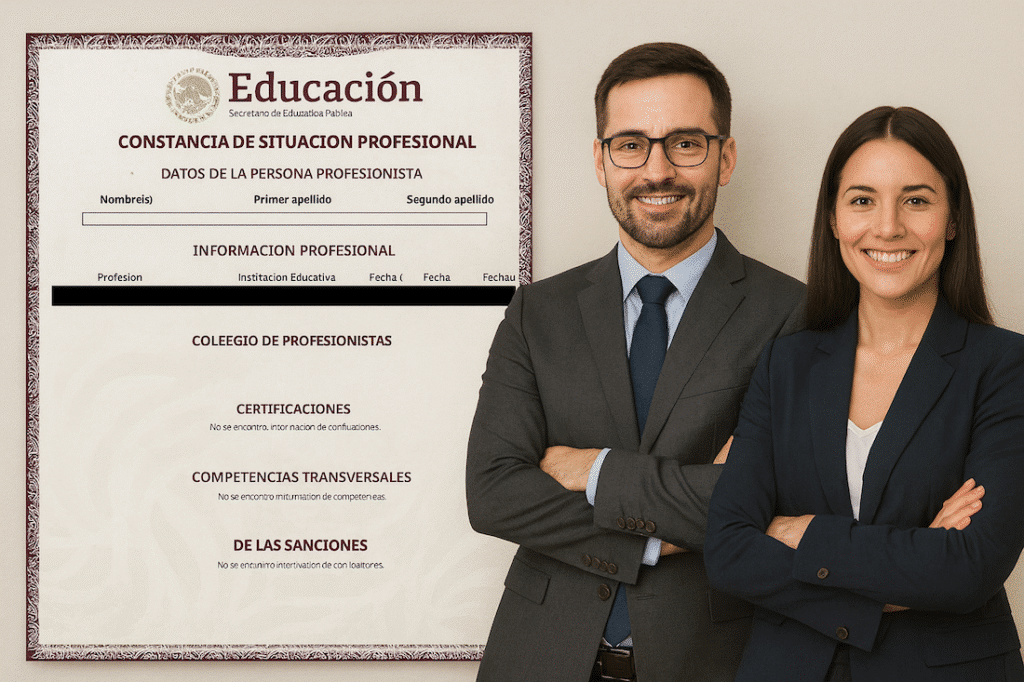 Constancia de situación profesional SEP contadores