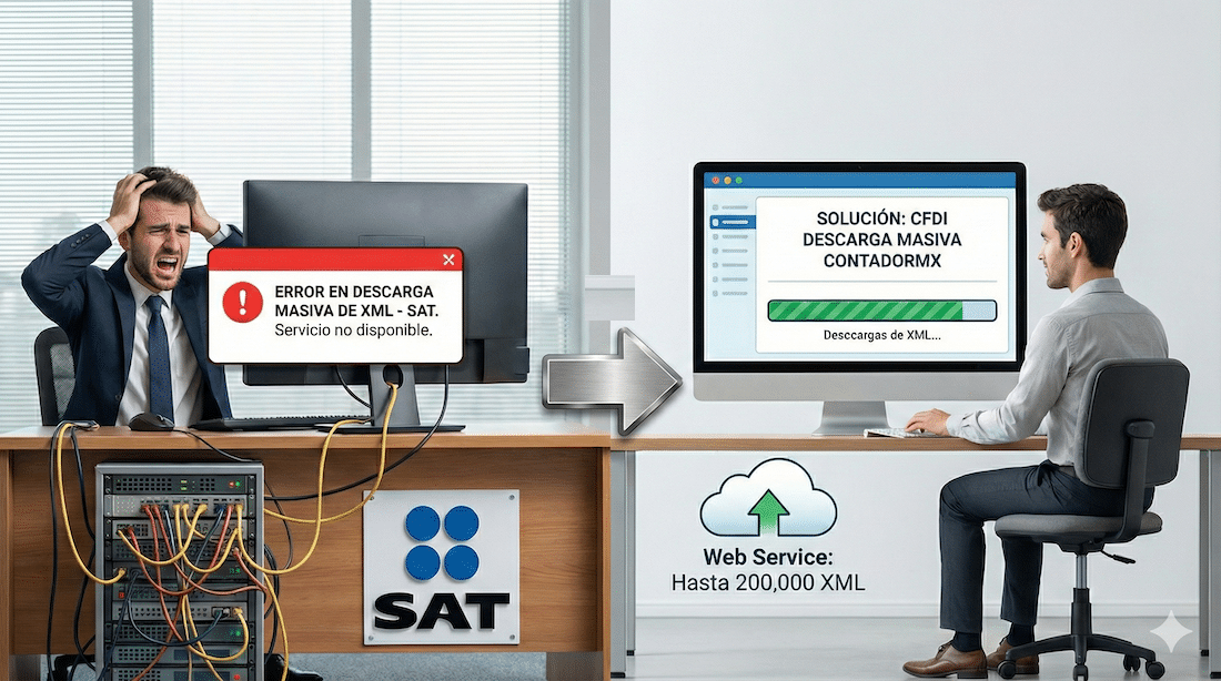 Error en descarga masiva de XML: Cancela y recupera tus facturas (SAT)