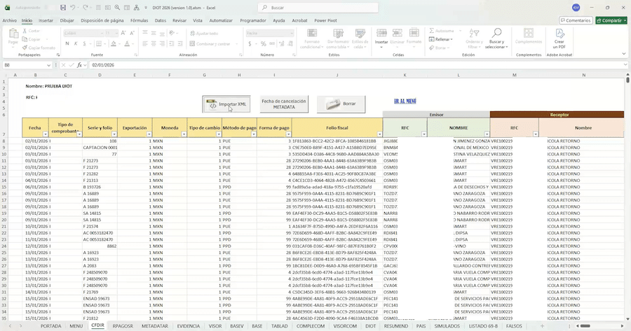 ¿Cómo hacer una carga batch para DIOT en Excel? Olvida la captura manual