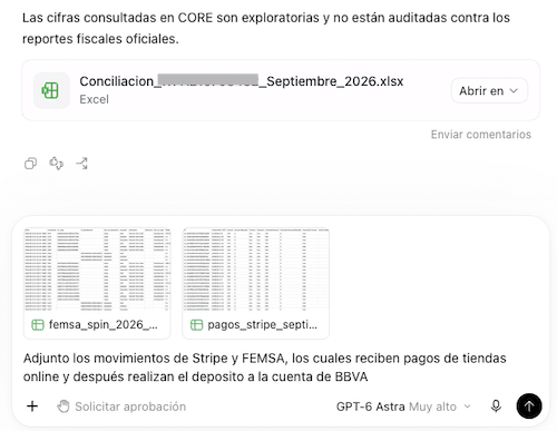 Cruzar depósitos de Stripe y FEMSA con XML mediante ChatGPT y MCP de ContadorMx CORE